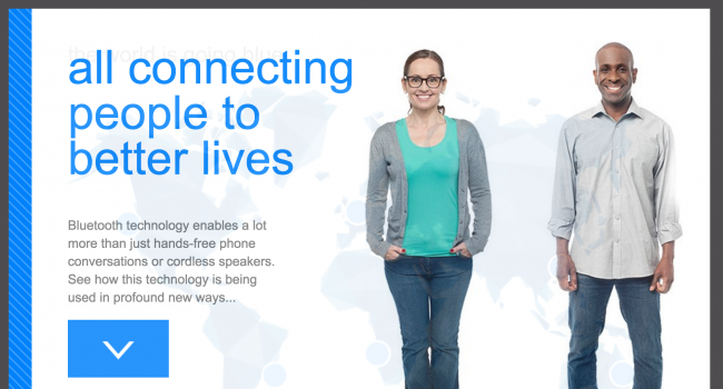 Bluetooth Website - connecting people to better lives section
