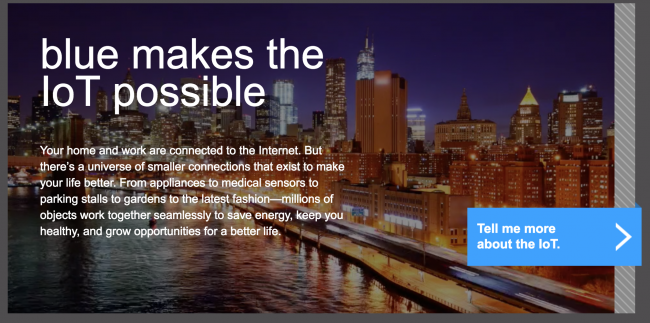 Bluetooth Website blue makes the internet of things possible section